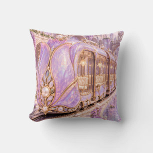 Coussin Tramway Fantaisie de Tulipe Opale Lilas