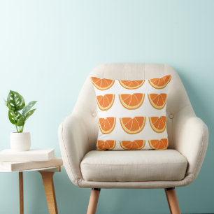 Coussin Tranche de fruit orange 
