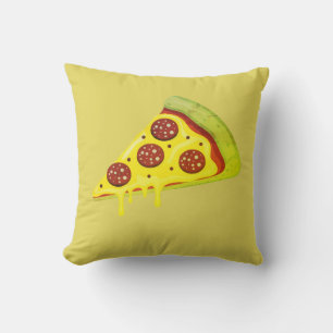 Coussin Tranche de pizza au pepperoni fromage fondant