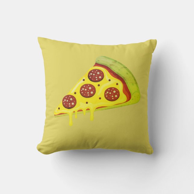 Coussin Tranche de pizza au pepperoni fromage fondant (Recto)