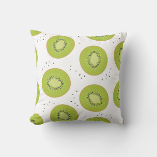 Coussin Tranches de fruits Kiwi, illustration transparente