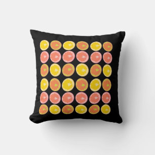 Coussin Tranches de pample de couleur vive et lumineuse 