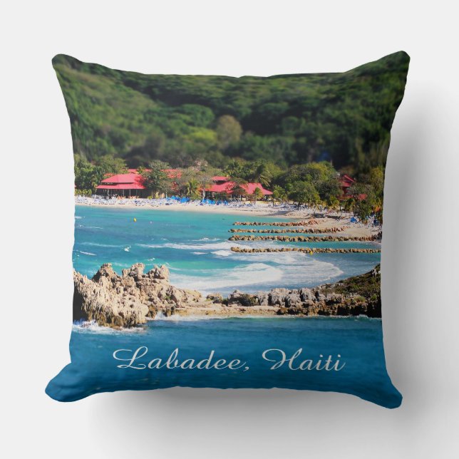 Coussin Tranquil Island Paradise Labadee Haïti (Recto)