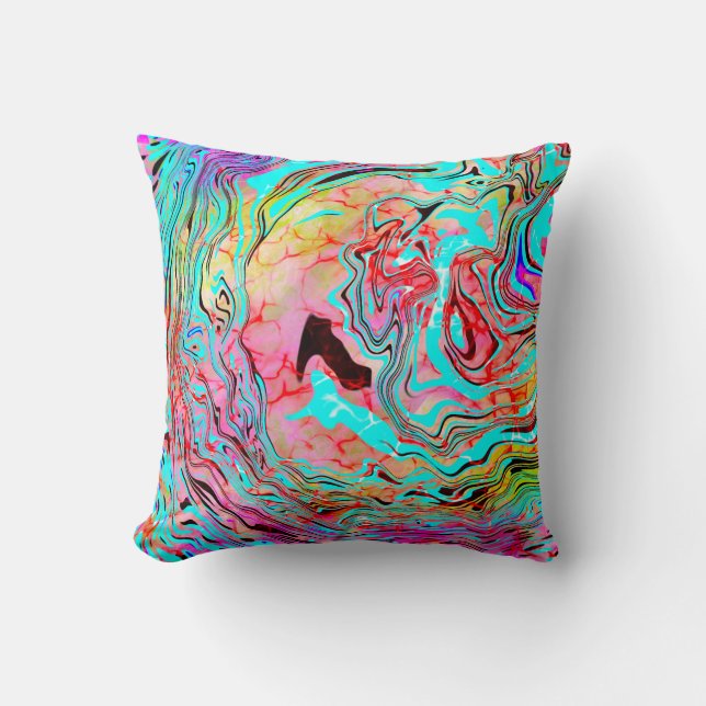 Coussin Tranquillité Abstrait Fluid Art (Recto)