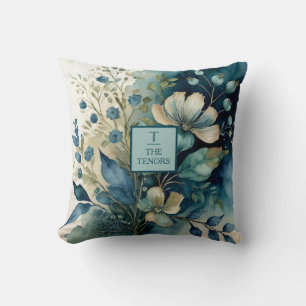Coussin Tranquillité sarcelle : Félicité botanique
