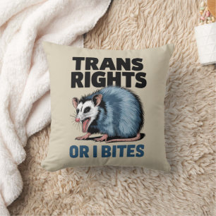 Coussin Trans Droits Ou Je Mords Gay Funny Lgbtq Pride