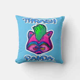 Coussin Trash Panda Epic Punk Racoon Toon Art