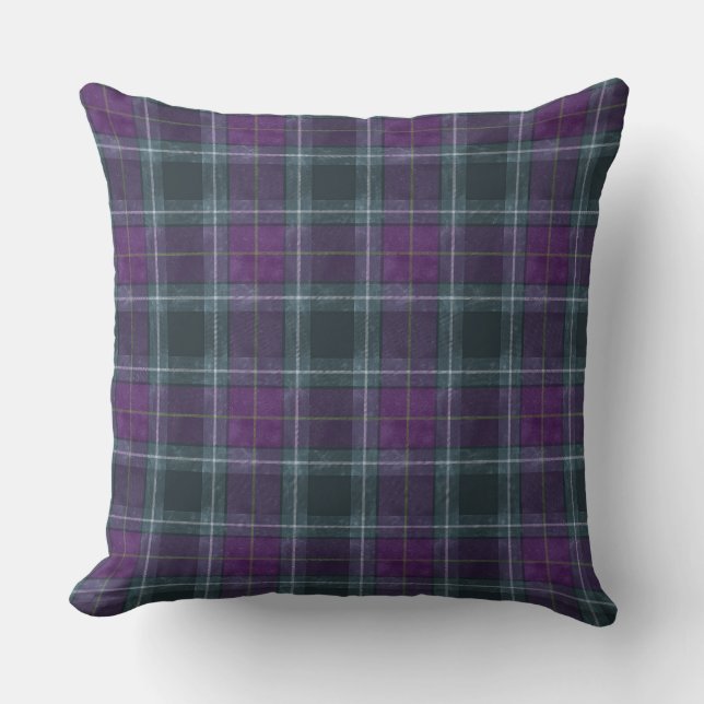 Coussin Tratans dueling vert et violet (Recto)