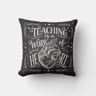 Coussin Travail de cœur pour l'enseignement au tableau noi
