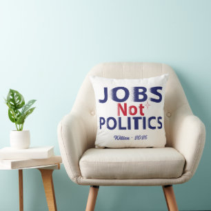 Coussin Travail Pas Politique Travailleur Américain Patrio