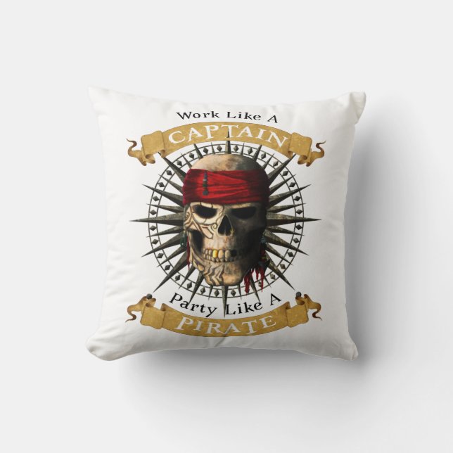 Coussin Travailler Comme Une Partie De Capitaine Comme Un  (Recto)