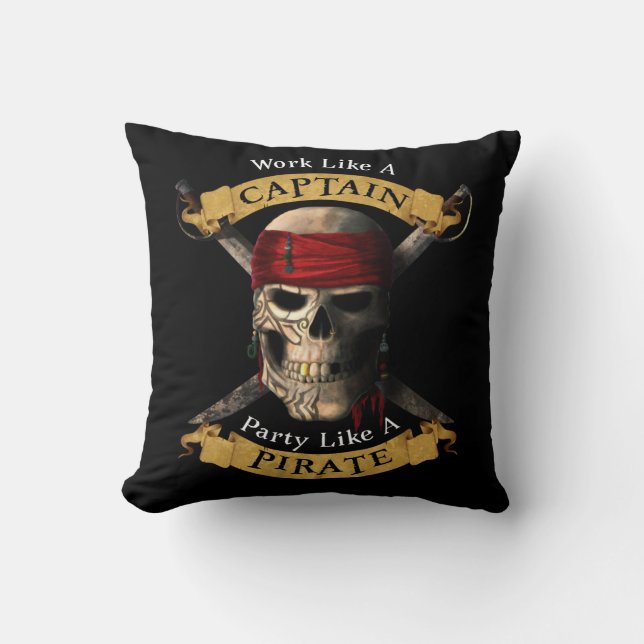 Coussin Travailler Comme Une Partie De Capitaine Comme Un  (Recto)
