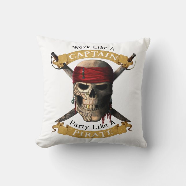 Coussin Travailler Comme Une Partie De Capitaine Comme Un  (Recto)