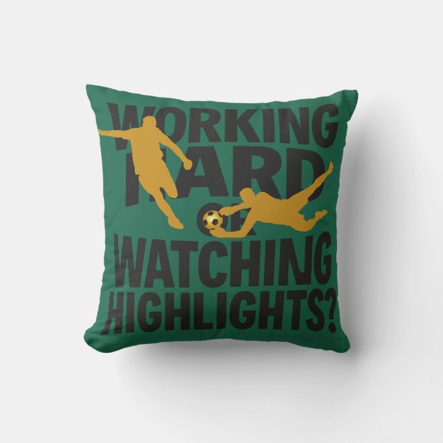 Coussin Travailleur acharné ou regardeur de highlights Foo (Recto)