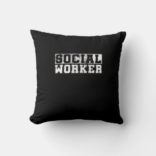 Coussin Travailleur social Vintage Funny Job Title École T