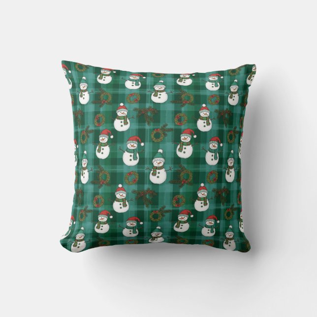 Coussin Traversin de bonhomme de neige (Recto)