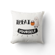 Coussin « Treat Yourself » Thème Halloween avec Fa