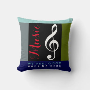 Coussin treble clef musical note, an awesome musical