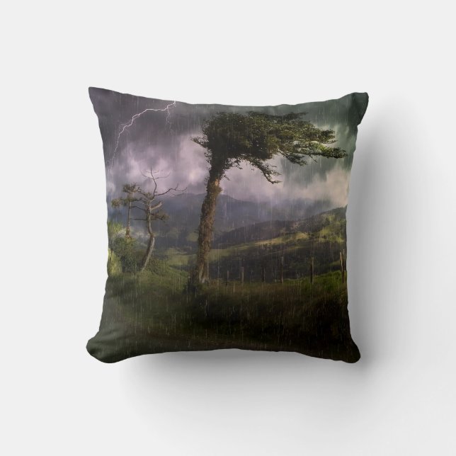 Coussin Tree Blowing in the Wind During a Thunder Storm (Recto)