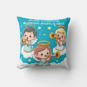 Coussin Tree Guardian Angels jouant de la trompette