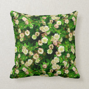 Coussin Tréfle blanc