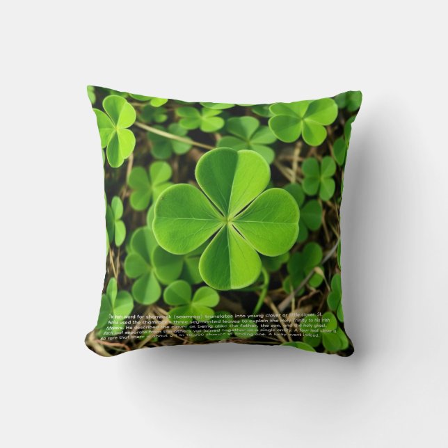 Coussin Trèfle Chanceux (Recto)