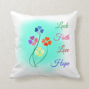 Coussin trèfle de 4 feuilles