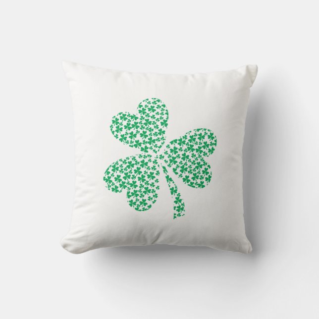 Coussin Trèfles pour la Saint-Patrick (Recto)