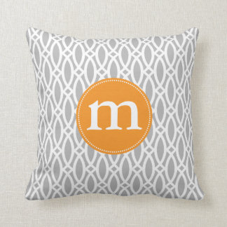 Coussin Treillis moderne gris élégant personnalisé