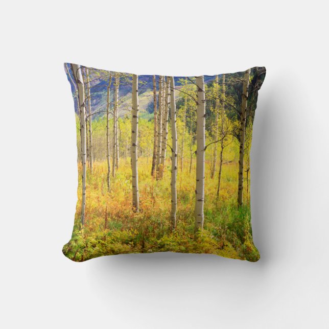 Coussin Trembles en automne dans les Rocheuses (Recto)