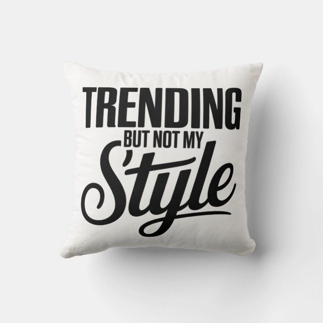 Coussin Trending Mais Pas Mon Style Drôle Tête Sarcastique (Verso)