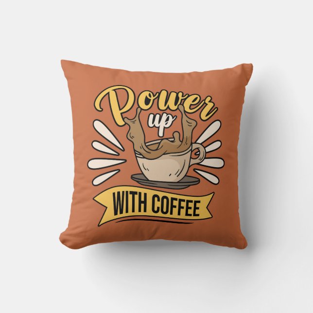 Coussin Très Cool et Mignon Café ou Java (Recto)