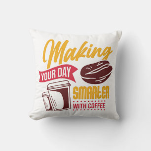 Coussin Très Cool et Mignon Café ou Java