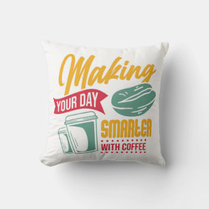 Coussin Très Cool et Mignon Café ou Java