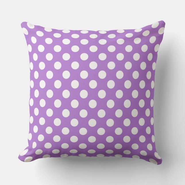 Coussin Très mignon motif pois lavande (Recto)