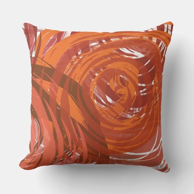 Coussin Trés Rouge Brown SPIRAL DESIGN Retro Jeu d'oreille (Recto)