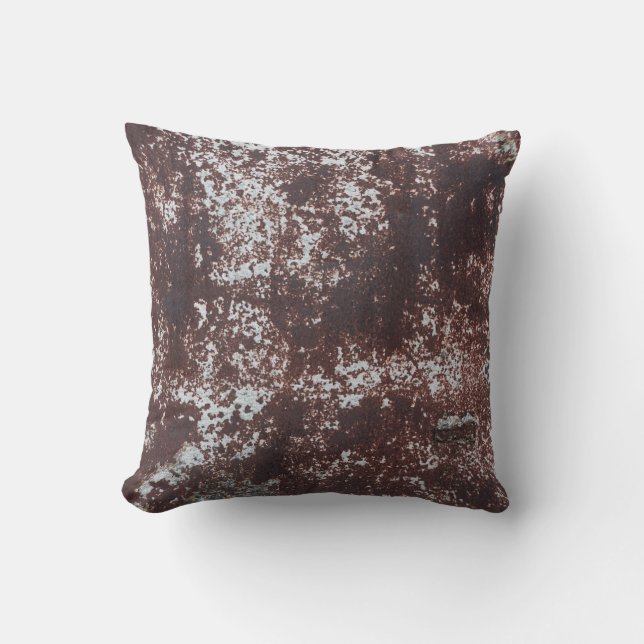 Coussin Très vieux fer rouillé. Surface métallique texturé (Recto)