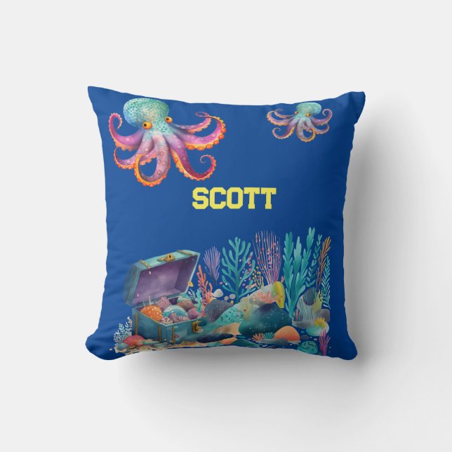 Coussin Trésor sous la mer (Recto)
