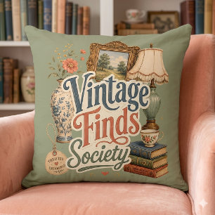 Coussin Trésors de Cottage Vintage Vert