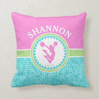 Coussin Tri-Pastel Couleur Cheerled Avec Carrelage Aqua
