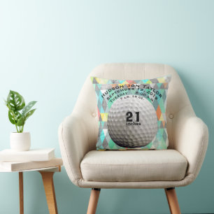 Coussin Triangle Abstrait Balle de Golf Garçons Registre d