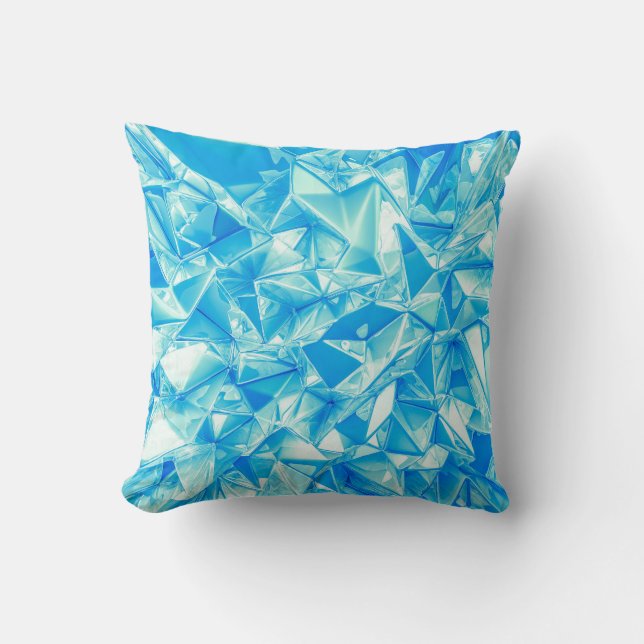 Coussin Triangle cristal, arrière - plan rendu 3D. (Recto)