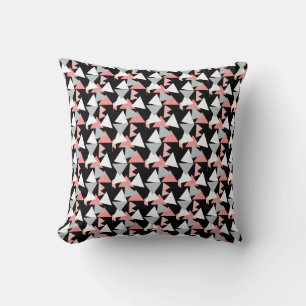 Coussin Triangle d'art Abstrait Pyramide Corail Peach Cush
