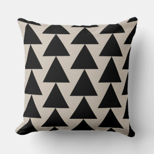 Coussin Triangle géométrique noir et ivoire Cuisine modern