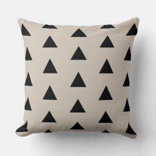 Coussin Triangle géométrique noir et ivoire Cuisine modern