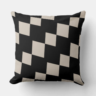 Coussin Triangle géométrique noir et ivoire Cuisine modern