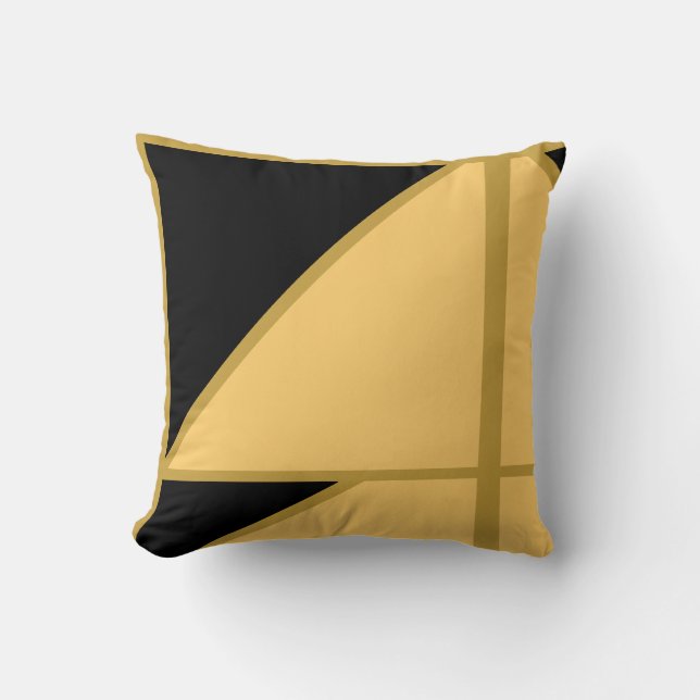 Coussin Triangle Mustard Or Simple unique Élégant (Recto)