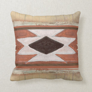 Coussin Triangle tribale de sud-ouest de cabine en bois
