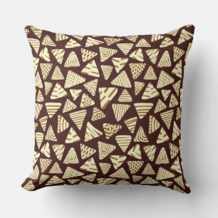 Coussin Triangles 240121 - Nuances de Chocolat