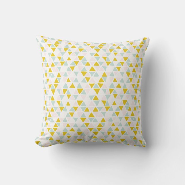 Coussin Triangles Arrière - plan couleur personnalisée (Recto)